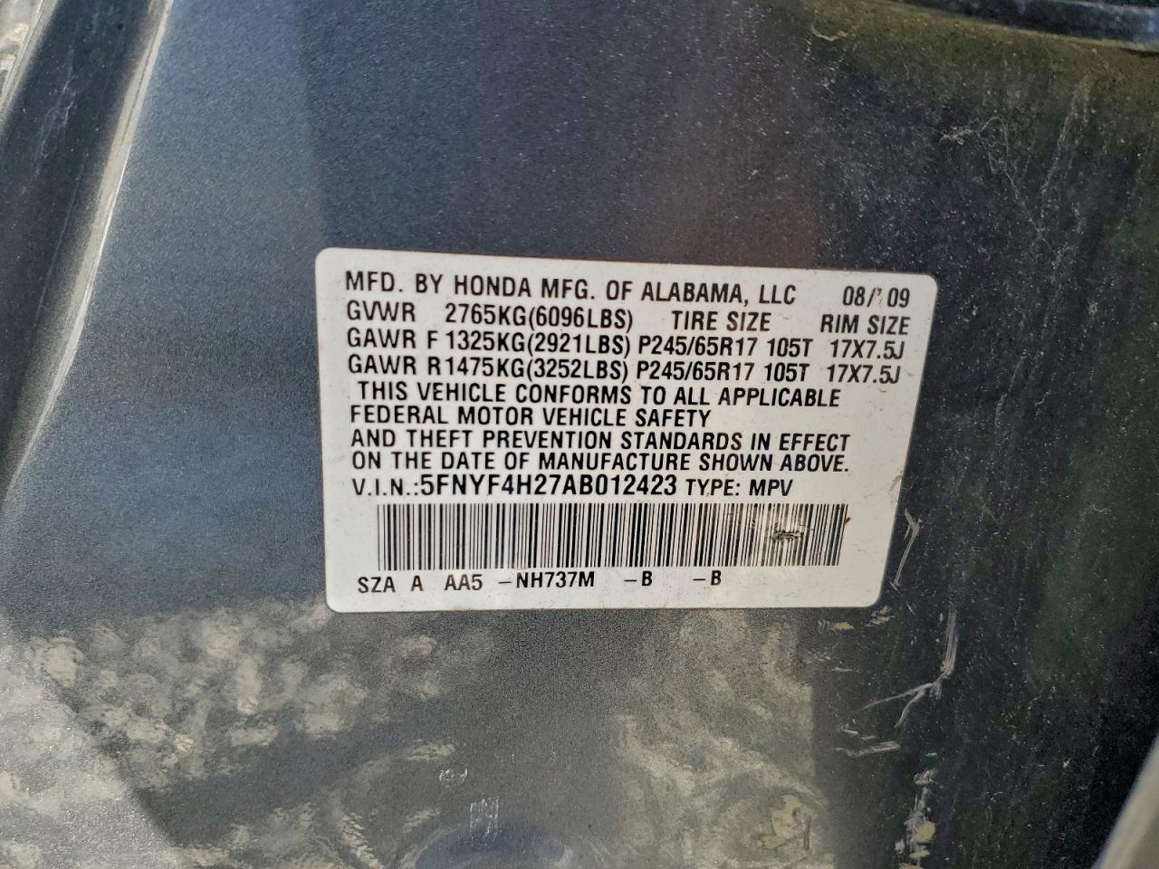 Honda Pilot Lx Image 10